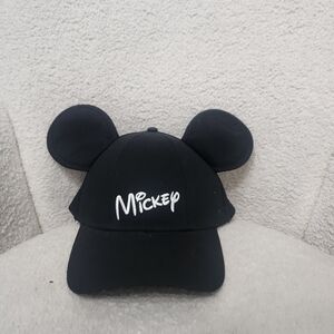 Disney Mickey Adult Black Ear Hat, (Men's or Women's)